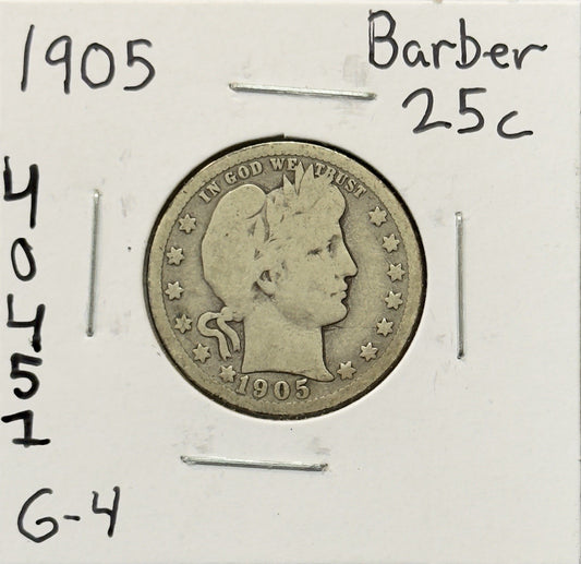 1905 Barber Quarter - Good ( 40451 )