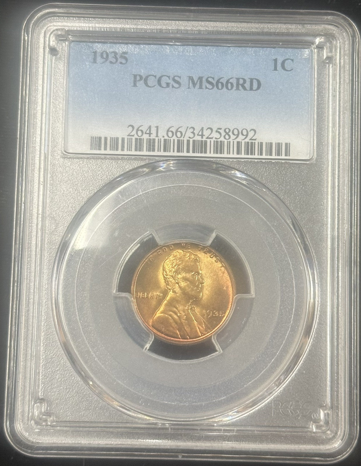 1935 Wheat Cent PCGS MS66RD - 40275