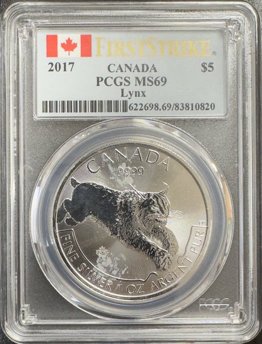 2017 Canada Lynx - PCGS MS69 ( 40409 )