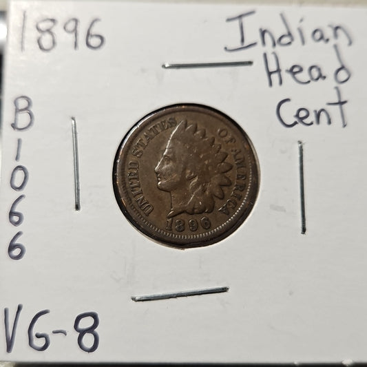 1896 Indian Head Cent Very Good B1066