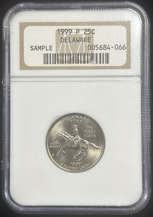 1999 P Delaware NGC Sample Slab