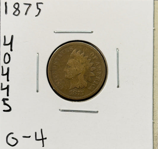 1875 Indian Head Cent - Good ( 40445 )